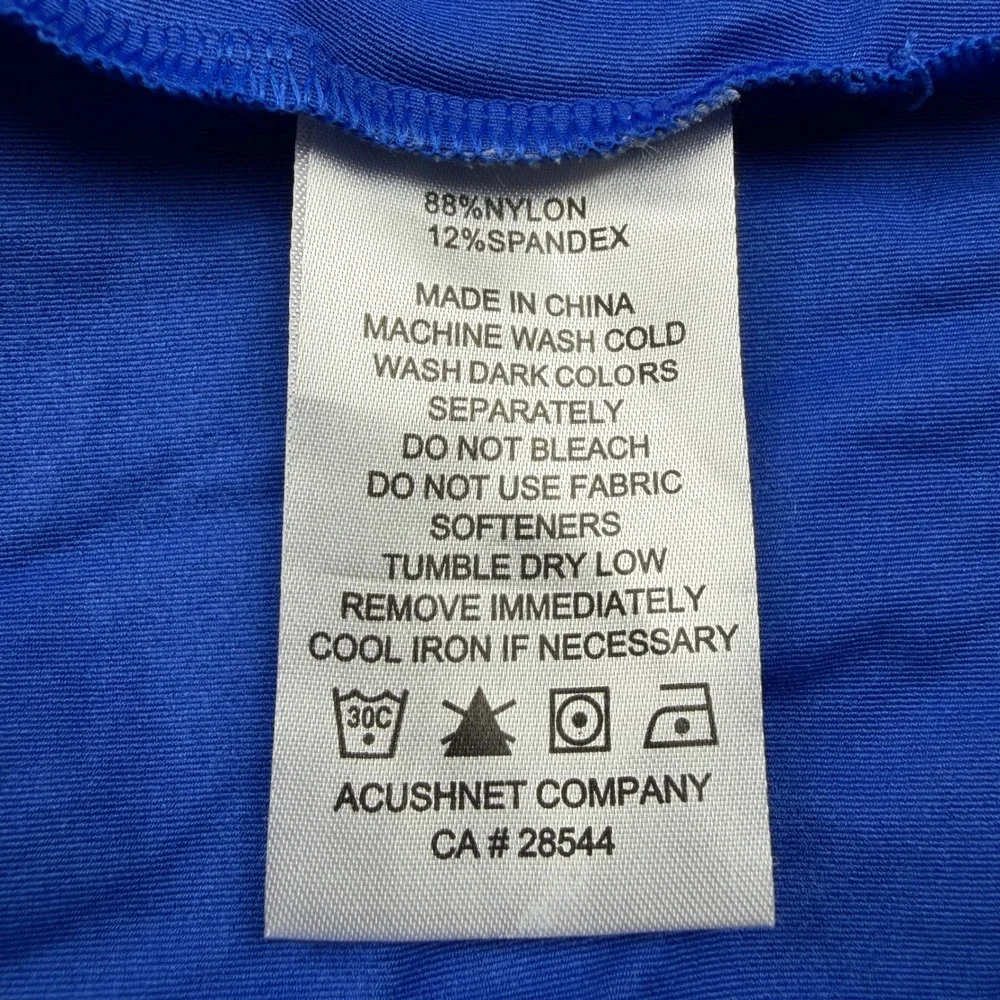 FootJoy‎ Mens XL Royal Blue 1/4 Zip Pullover Golf Performance Long Sleeve Shirt